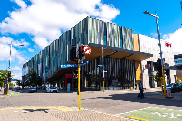 stock image christchurch, new zealand. 14th february, 2023: street view of downtown christchurch city, new zealand