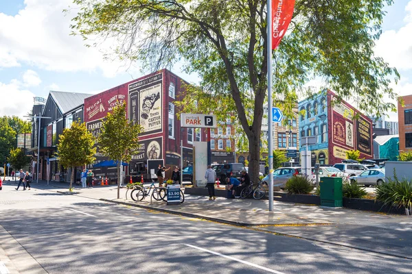 ニュージーランドのクライストチャーチ 2023年2月14日 ニュージーランドのダウンタウン クライストチャーチ市の街並み — ストック写真