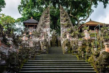 Endonezya 'daki Bali Tapınağı girişinde oyulmuş kapı.