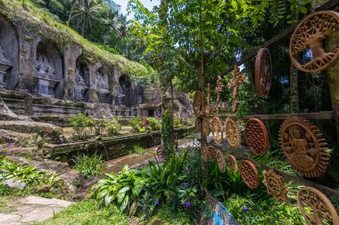 Bali, Endonezya 'daki Gunung Kawi cenaze kompleksinin görüşleri