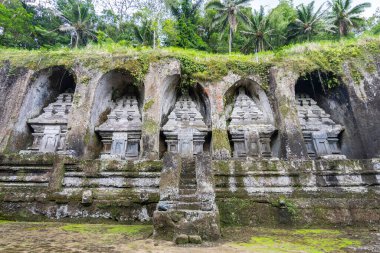 Bali, Endonezya 'daki Gunung Kawi cenaze kompleksinin görüşleri
