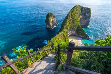Nusa Penida, Endonezya 'daki Kelingking plajının muhteşem manzarası