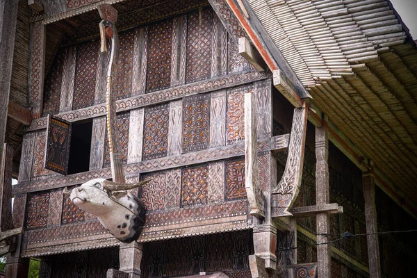 Traditionella Hus Tana Toraja Kändisar Indonesien — Stockfoto