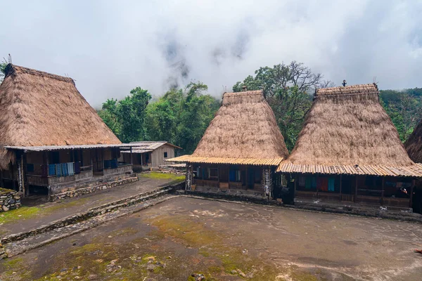 Village Traditionnel Toit Chaume Luba Flores Île Indonesia — Photo