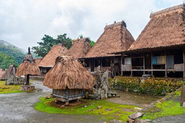 Традиционная Соломенная Крыша Деревня Люба Острове Флорес Индонезия — стоковое фото