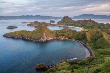 Komodo Ulusal Parkı, Endonezya 'daki Padar Adası manzarası