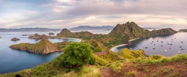 Komodo Ulusal Parkı, Endonezya 'daki Padar Adası manzarası