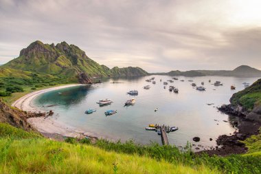 Komodo Ulusal Parkı, Endonezya 'daki Padar Adası manzarası