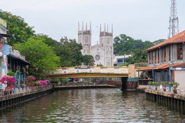 Malakka, Malezya. 20 Nisan 2023, Malezya 'nın Malezya kıyı şeridinde bulunan bir Portekiz sömürge kasabasıdır.