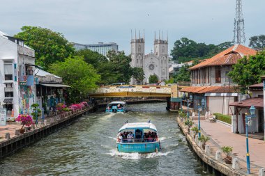 Malakka, Malezya. 20 Nisan 2023, Malezya 'nın Malezya kıyı şeridinde bulunan bir Portekiz sömürge kasabasıdır.