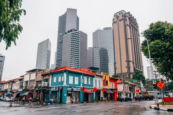 Singapore April 2023 Straßenansicht Der Stadt Singapore — Stockfoto