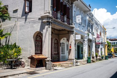 George Town, Malezya. 30 Nisan 2023: George Town, Malezya 'nın sokak manzarası