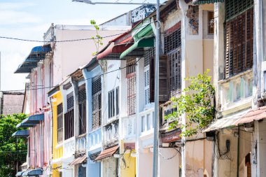 George Town, Malezya. 30 Nisan 2023: George Town, Malezya 'nın sokak manzarası