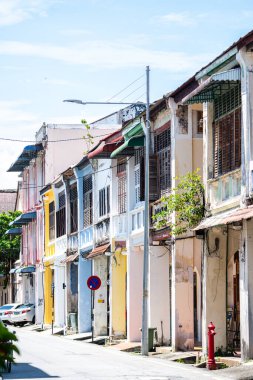 George Town, Malezya. 30 Nisan 2023: George Town, Malezya 'nın sokak manzarası