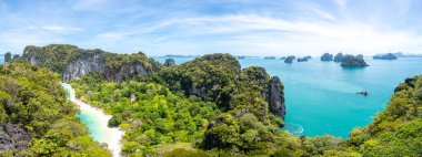  Krabi, Tayland 'da güzel bir sahil.