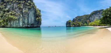  Krabi, Tayland 'da güzel bir sahil.