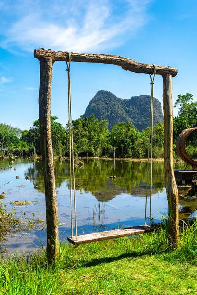 Widok Bagna Namorzynowe Krabi Tajlandia — Zdjęcie stockowe