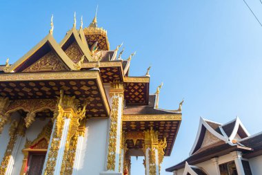 Vientiane, Lao 'daki geleneksel tapınağın mimarisi