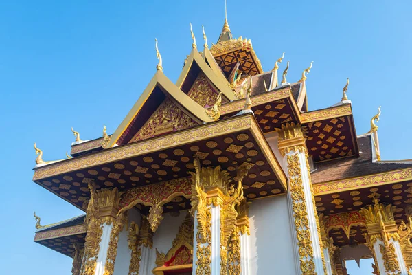 Architectuur Van Traditionele Tempel Vientiane Lao — Stockfoto