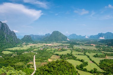 Vietnam 'dan panoramik görünüm, laos