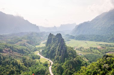 Vietnam 'dan panoramik görünüm, laos