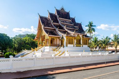 Luang Prabang şehrinin sokak manzarası, laos