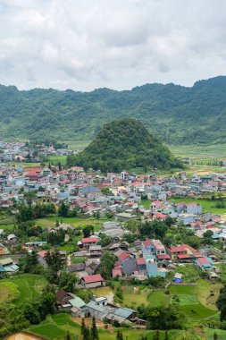 Kuzey Vietnam 'ın panoramik görüntüsü