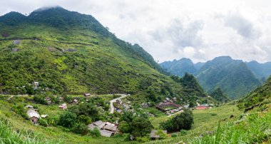 Kuzey Vietnam 'ın panoramik görüntüsü