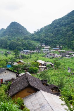 Kuzey Vietnam 'ın panoramik görüntüsü
