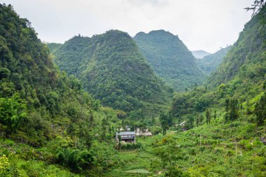 Kuzey Vietnam 'ın panoramik görüntüsü