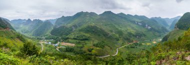 Kuzey Vietnam 'ın panoramik görüntüsü