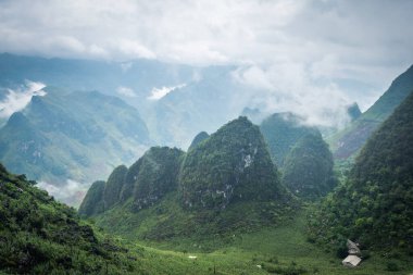 Kuzey Vietnam 'ın panoramik görüntüsü