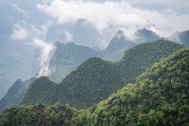 Kuzey Vietnam 'ın panoramik görüntüsü