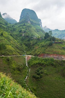 Kuzey Vietnam 'ın panoramik görüntüsü