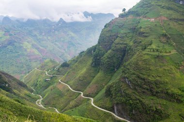 Kuzey Vietnam 'ın panoramik görüntüsü