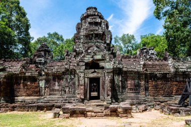 Muhteşem Angkor Wat tapınağının içinde, Kamboçya