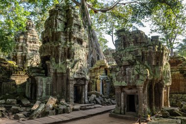 Muhteşem Angkor Wat tapınağının içinde, Kamboçya