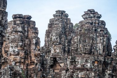 Muhteşem Angkor Wat tapınağının içinde, Kamboçya