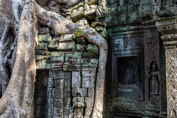 カンボジアの驚くべきアンコール水の寺院の中に — ストック写真