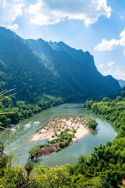 Laos 'taki Nong Khiaw kırsalında.