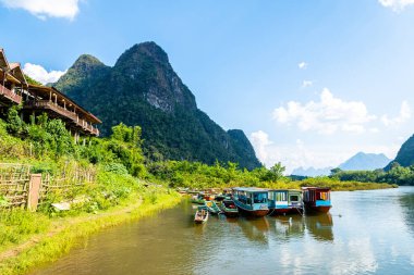 Laos 'taki Nong Khiaw kırsalında.