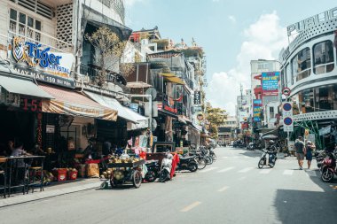 Saygon, Vietnam 'da. 20 Haziran 2023: Vietnam Saigon şehir merkezi manzarası