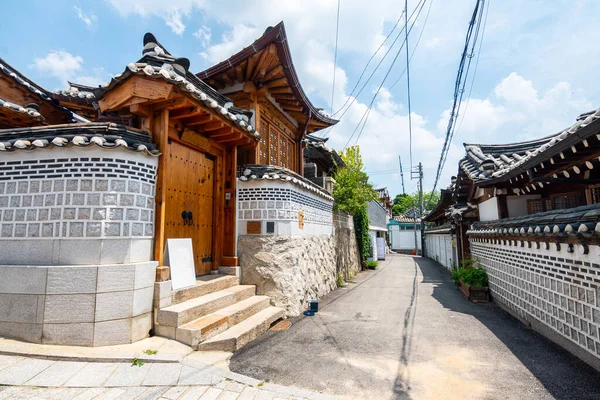 Tradycyjna Wieś Hanok Seulu Korea Południowa — Zdjęcie stockowe