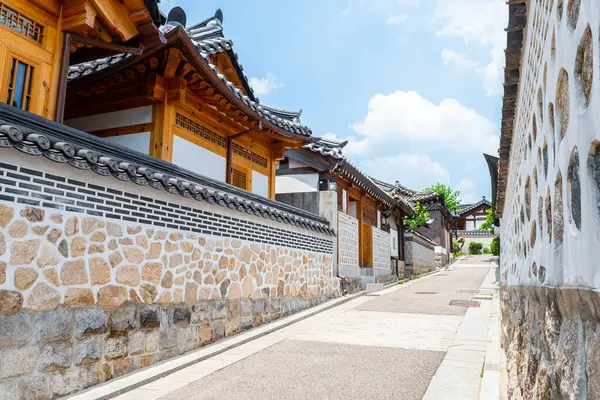 Tradycyjna Wieś Hanok Seulu Korea Południowa — Zdjęcie stockowe