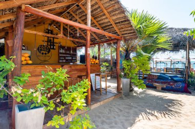 Arugam Körfezi, Sri Lanka. 20 Ağustos, 2023: Arugam Körfez Kasabası sörf kampı