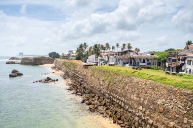 galle, sri lanka. 26 Ağustos, 2023: Galle Fort, Sri Lanka sokak manzarası