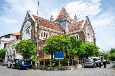 galle, sri lanka. 26 Ağustos, 2023: Galle Fort, Sri Lanka sokak manzarası