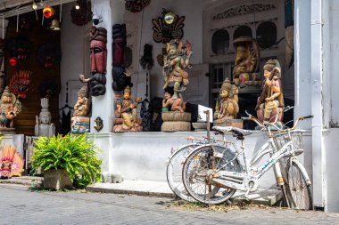 galle, sri lanka. 26 Ağustos, 2023: Galle Fort, Sri Lanka sokak manzarası