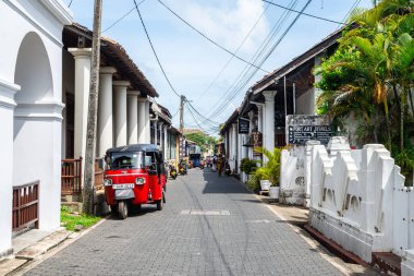 galle, sri lanka. 26 Ağustos, 2023: Galle Fort, Sri Lanka sokak manzarası