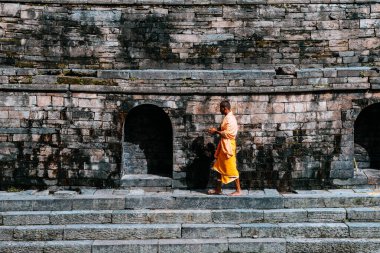 kathmandu, nepal. 25 Ağustos, 2023: Pashupati bir Hint tapınağı ve nehir kıyısında yakılma yeridir.